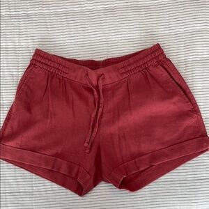 Old Navy Brand Red Sumac Linen Shorts
